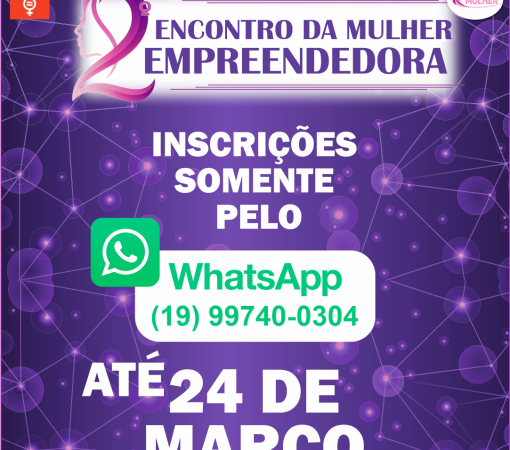 2º ENCONTRO DA MULHER EMPREENDEDORA ABRE INSCRIÇÕES EM LEME}