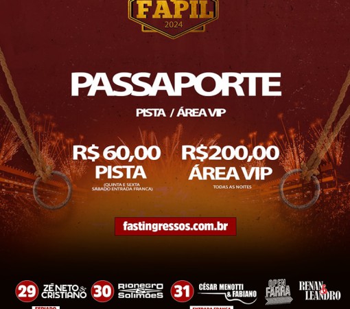 VENDAS DE PASSAPORTES LIBERADAS PARA A FAPIL 2024}