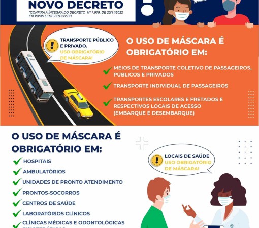 Atenção para o Novo Decreto sobre o uso de máscara}