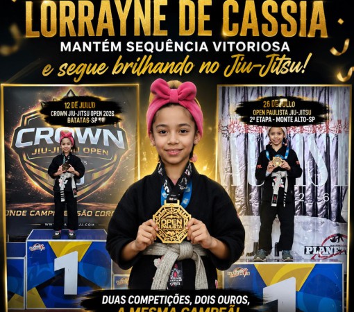 LORRAYNE DE CÁSSIA MANTÉM SEQUÊNCIA VITORIOSA E SEGUE BRILHANDO NO JIU-JÍTSU}
