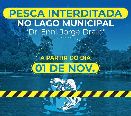 Pesca no Lago Municipal ficará interditada até 01 de março de 2024}