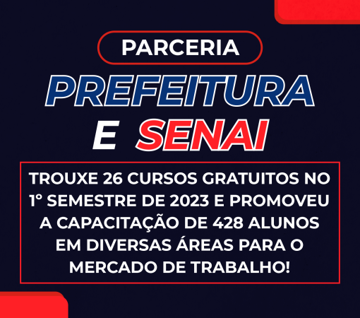 Parceria da Prefeitura de Leme com SENAI trouxe 26 cursos gratuitos no 1º semestre de 2023}