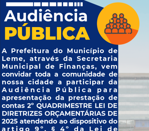 SECRETARIA DE FINANÇAS INFORMA SOBRE AUDIÊNCIA PÚBLICA NO DIA 24 DE SETEMBRO}
