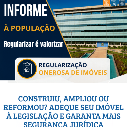 REGULARIZAÇÃO ONEROSA PERMITE ADEQUAÇÃO DE IMÓVEIS CONSTRUÍDOS EM DESACORDO COM A LEGISLAÇÃO URBANÍSTICA}