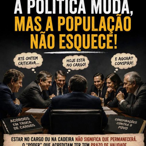 A POLÍTICA MUDA, MAS A POPULAÇÃO NÃO ESQUECE