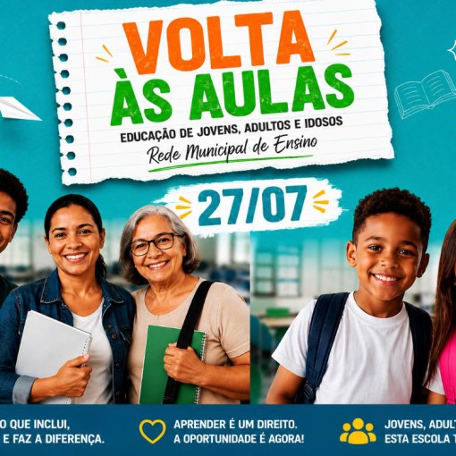 REDE MUNICIPAL DE ENSINO RETOMA AS AULAS NA PRÓXIMA SEGUNDA-FEIRA, DIA 27
