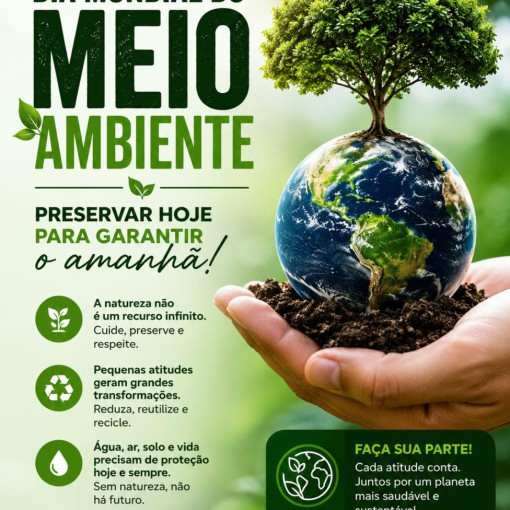 DIA MUNDIAL DO MEIO AMBIENTE - PRESERVAR HOJE PARA GARANTIR O AMANHÃ