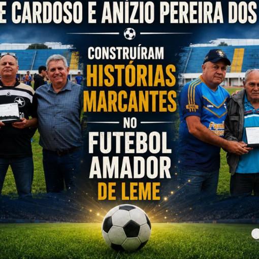 MESTRE CARDOSO E ANÍZIO PEREIRA DOS SANTOS CONSTRUÍRAM HISTÓRIAS MARCANTES NO FUTEBOL AMADOR DE LEME