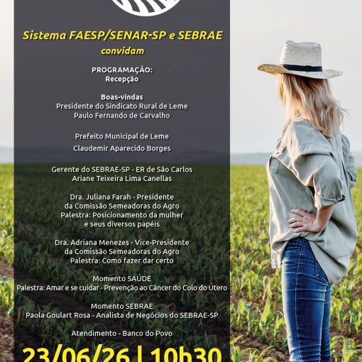 "MULHERES: É TEMPO DE SEMEAR!" CHEGA A LEME NESTA TERÇA-FEIRA – 23 DE JUNHO DE 2026