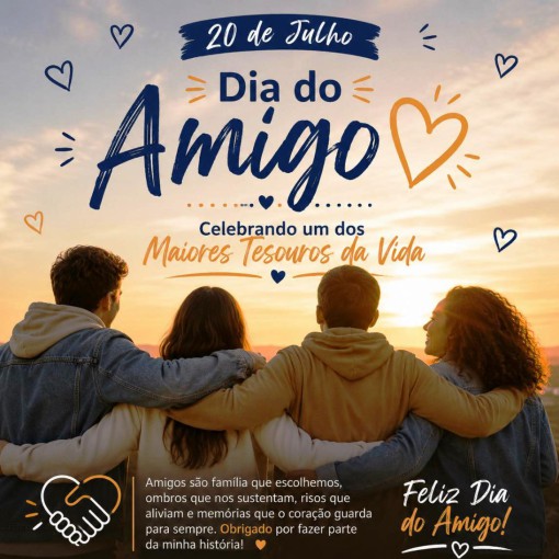 DIA DO AMIGO - CELEBRANDO UM DOS MAIORES TESOUROS DA VIDA