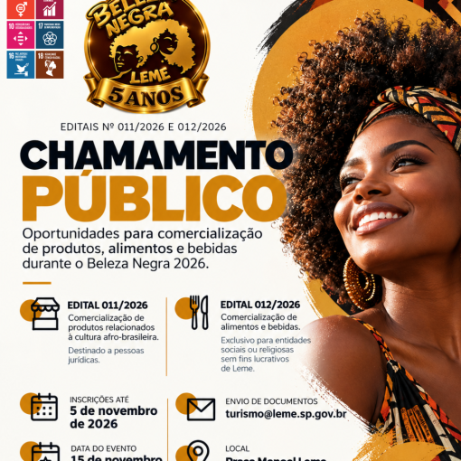 ESTÃO ABERTOS DOIS CHAMAMENTOS PÚBLICOS PARA O BELEZA NEGRA 2026