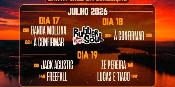 VEM AÍ O FESTIVAL DE INVERNO SANTA CRUZ DA CONCEIÇÃO COM ENTRADA GRATUITA