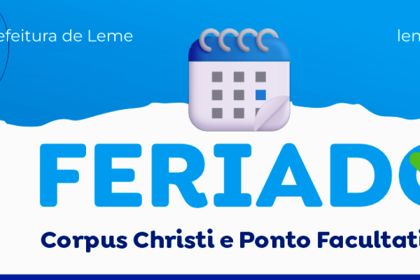 PONTO FACULTATIVO E FERIADO NACIONAL NAS REPARTIÇÕES PÚBLICAS MUNICIPAIS DIAS 04 E 05 DE JUNHO}