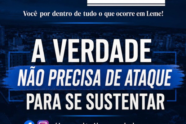 A VERDADE NÃO PRECISA DE ATAQUES PARA SE SUSTENTAR}