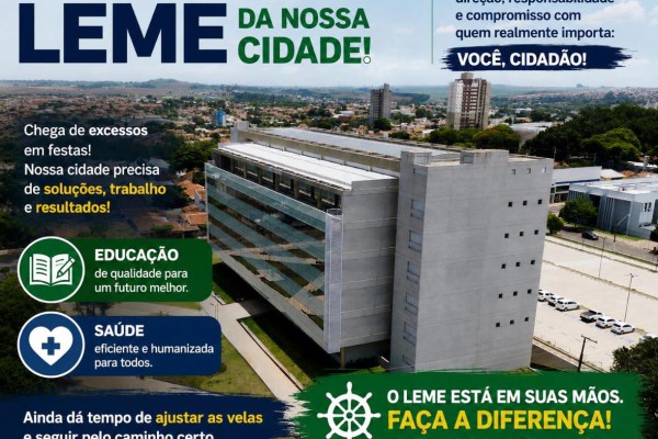 PREFEITO VAMOS AJUSTAR AS VELAS ANTES QUE SEJA TARDE}