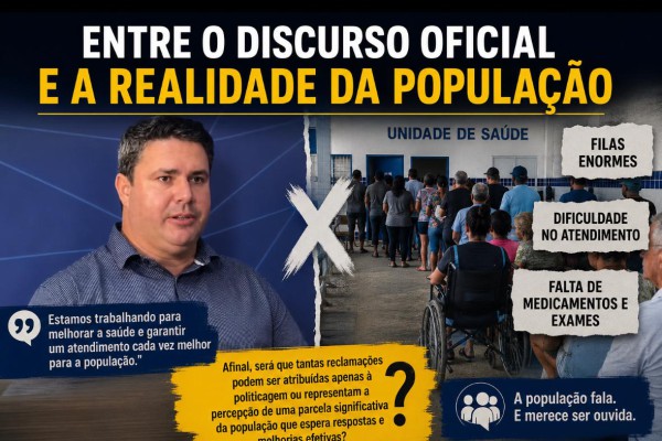 ENTRE O DISCURSO OFICIAL E A REALIDADE DA POPULAÇÃO}