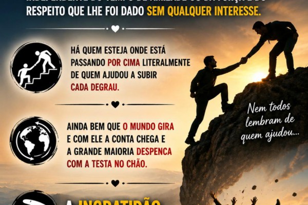 A CONTA DA INGRATIDÃO SEMPRE CHEGA}