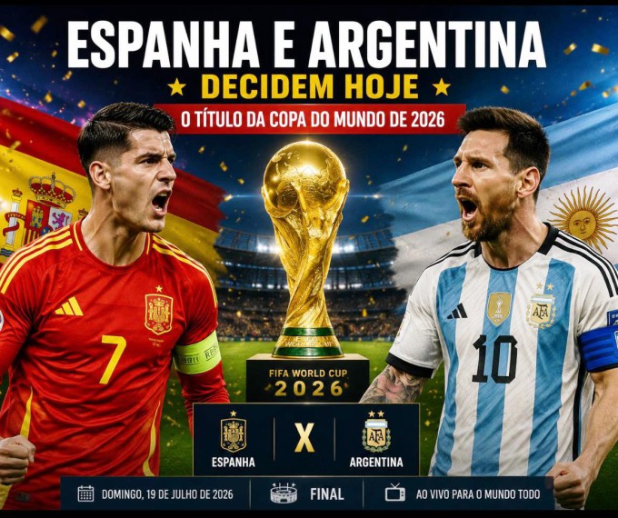 ESPANHA E ARGENTINA DECIDEM HOJE O TÍTULO DA COPA DO MUNDO DE 2026