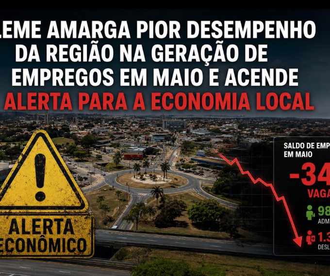 LEME AMARGA PIOR DESEMPENHO DA REGIÃO NA GERAÇÃO DE EMPREGOS EM MAIO E ACENDE ALERTA PARA A ECONOMIA LOCAL
