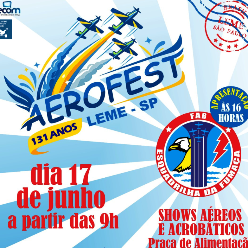AEROFEST 2026 TRAZ A ESQUADRILHA DA FUMAÇA PARA LEME EM UM DOS MAIORES EVENTOS DO ANO