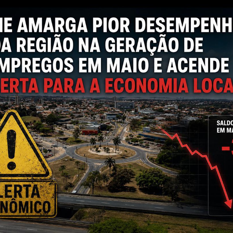 LEME AMARGA PIOR DESEMPENHO DA REGIÃO NA GERAÇÃO DE EMPREGOS EM MAIO E ACENDE ALERTA PARA A ECONOMIA LOCAL