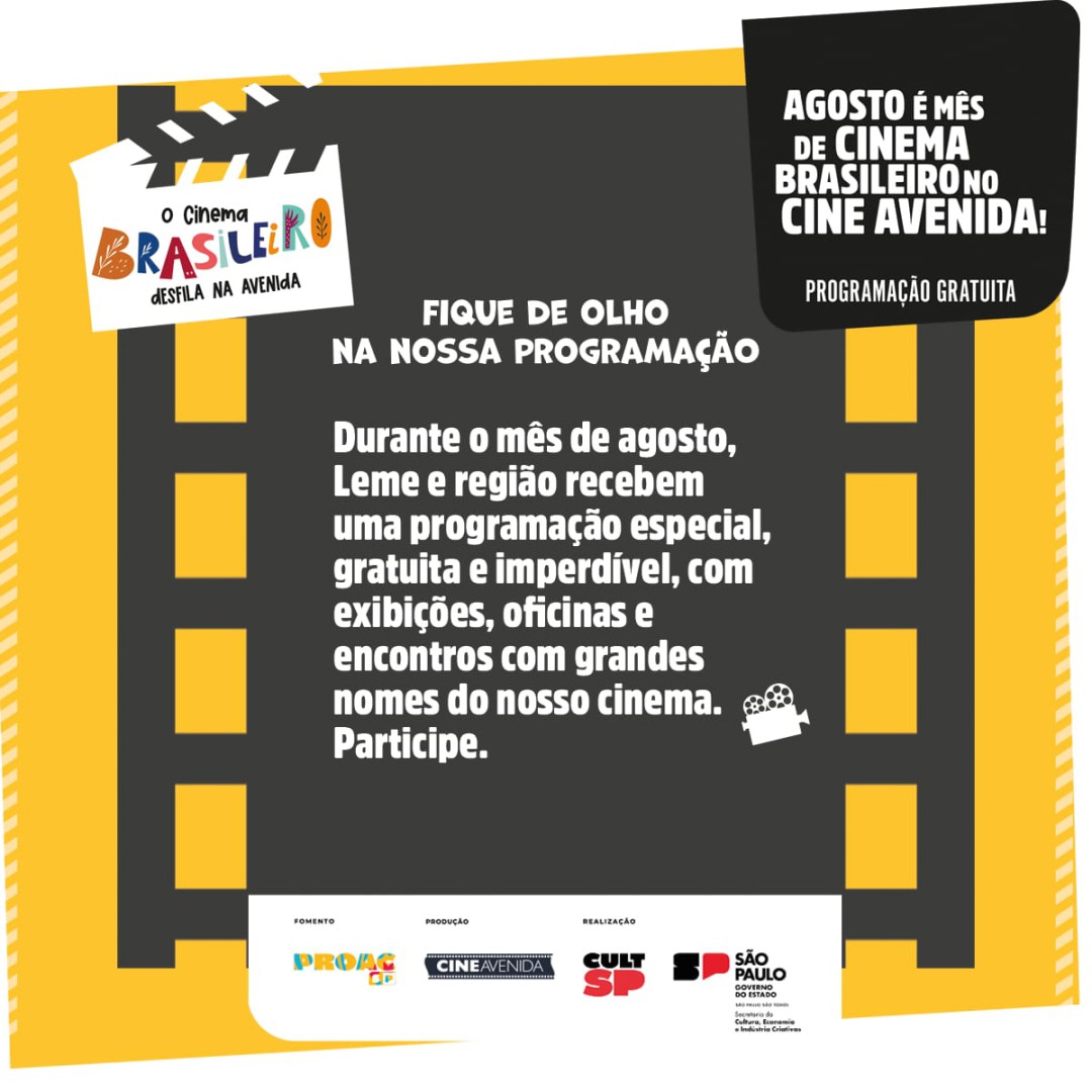 O CINEMA BRASILEIRO É DESTAQUE NA PROGRAMAÇÃO DO CINE AVENIDA
