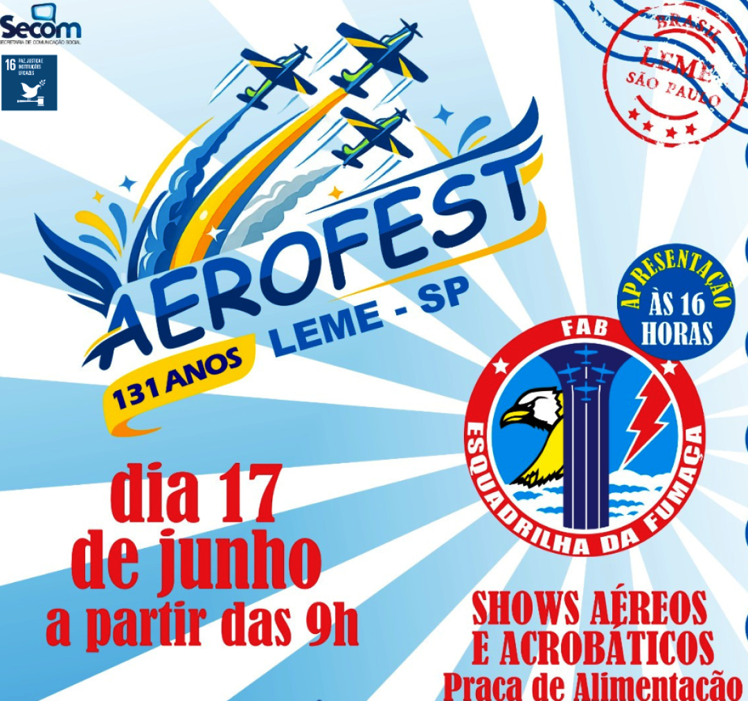 AEROFEST 2026 TRAZ A ESQUADRILHA DA FUMAÇA PARA LEME EM UM DOS MAIORES EVENTOS DO ANO