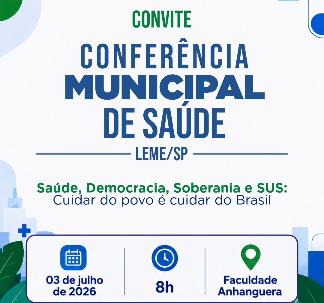 SECRETARIA DE SAÚDE REALIZA CONFERÊNCIA MUNICIPAL DE SAÚDE NO DIA 03 DE JULHO