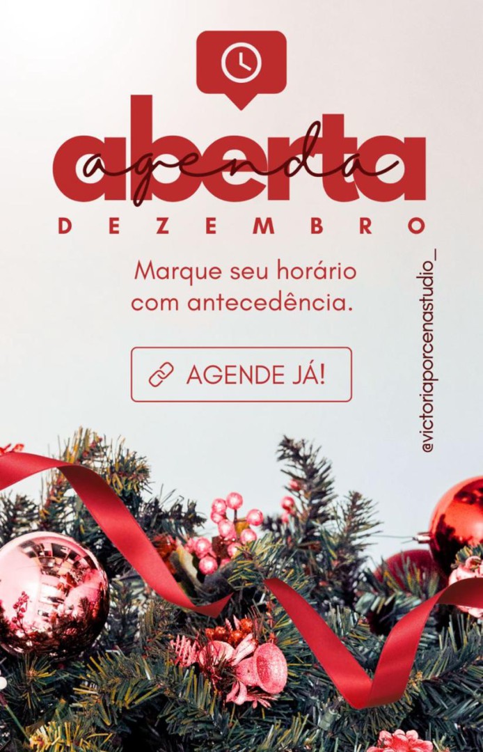 AGENDA DE DEZEMBRO ABERTA NA VICTORIA PORCENA STUDIO