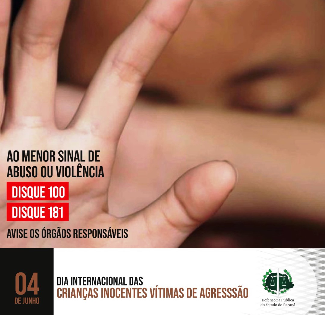 04 DE JUNHO - O DIA INTERNACIONAL DAS CRIANÇAS VÍTIMAS DE AGRESSÃO