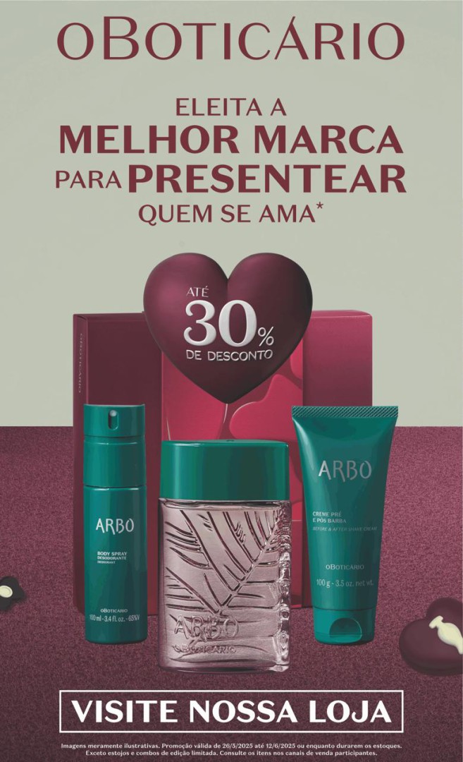 NESTE DIA DO AMOR, ESCOLHA UM PRESENTE QUE FALA AO CORAÇÃO