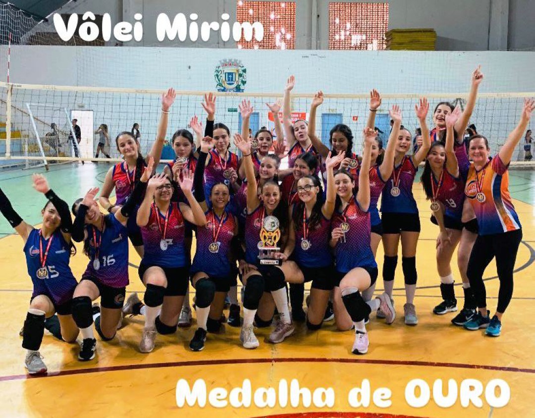 MEDALHA DE OURO PARA O VÔLEI DA ACEUL SEL LEME NA CATEGORIA MIRIM ATÉ 14 ANOS