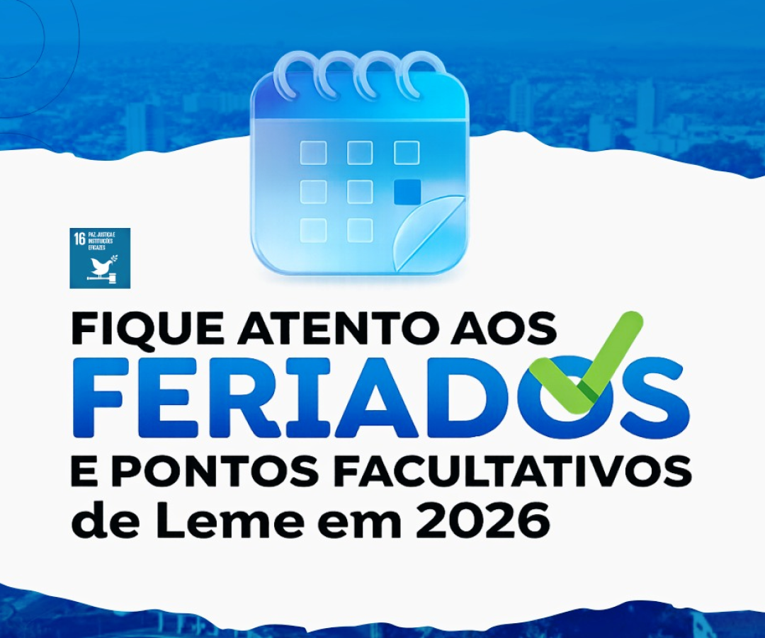 FERIADOS E PONTOS FACULTATIVOS MUNICIPAIS EM 2026