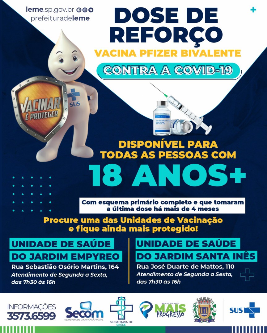 DOSE DE REFORÇO VACINA COVID - 19