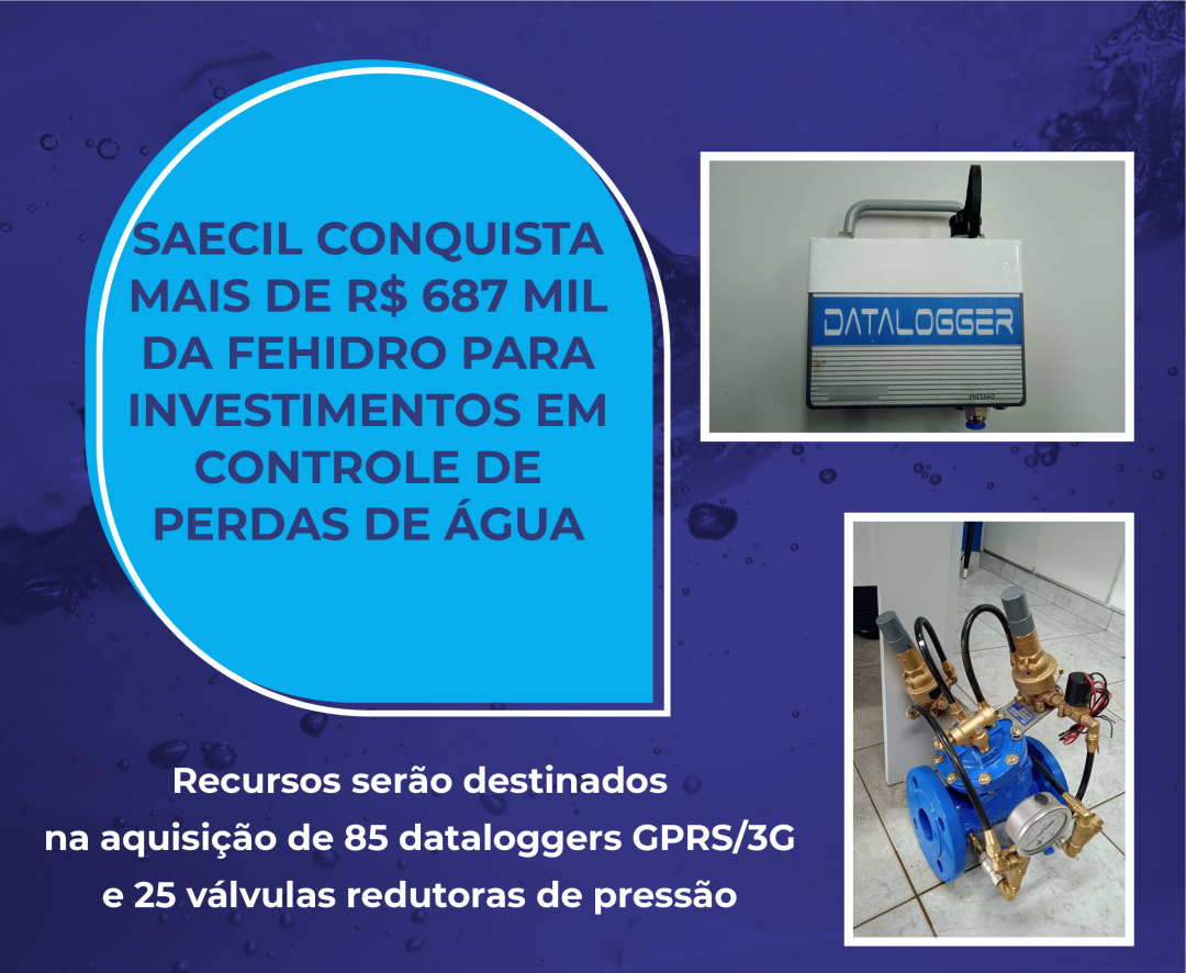 SAECIL conquista mais de R$ 687 mil da FEHIDRO para investimentos em controle de perdas de água