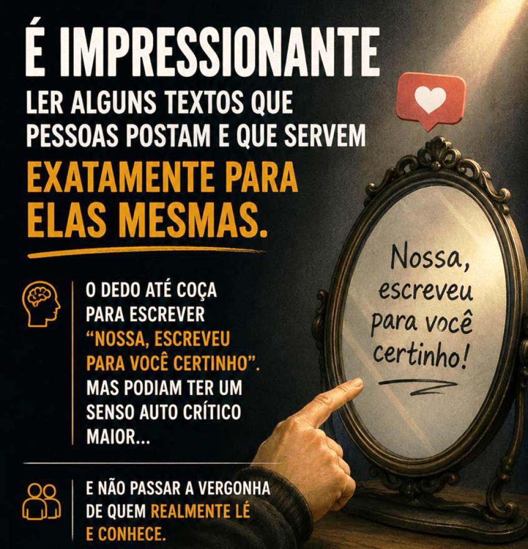 SENSO CRÍTICO É IMPORTANTE… MAS O AUTOCRÍTICO DEVERIA VIR PRIMEIRO.