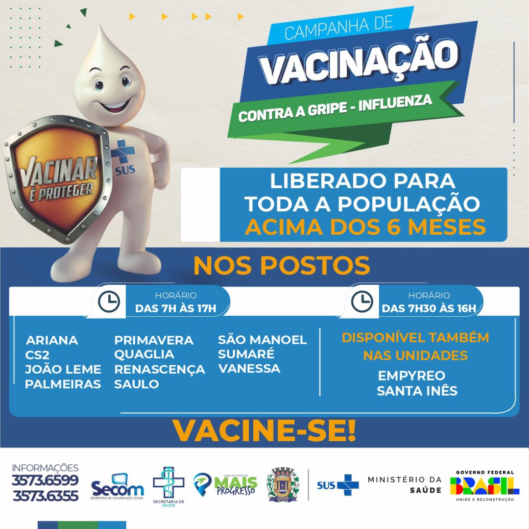 CAMPANHA NACIONAL DE VACINAÇÃO CONTRA INFLUENZA.