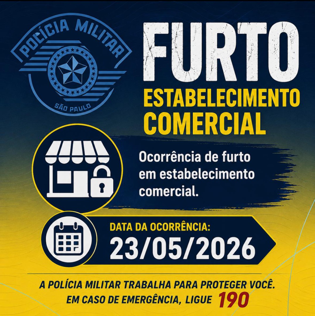 FURTO ESTABELECIMENTO COMERCIAL DE 23/05/2026