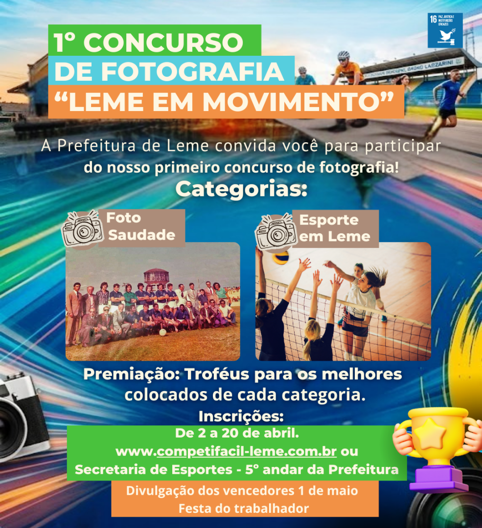 LEME ABRE INSCRIÇÕES PARA O 1º CONCURSO DE FOTOGRAFIA “LEME EM MOVIMENTO”