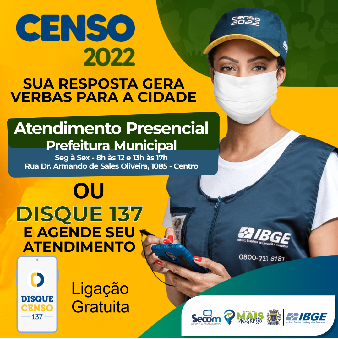 Mutirões para responder o Censo IBGE 2022 - domingo, 29 de janeiro