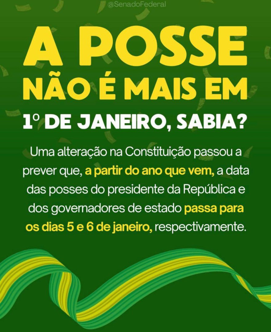POSSE EM NOVAS DATAS A PARTIR DE 2027