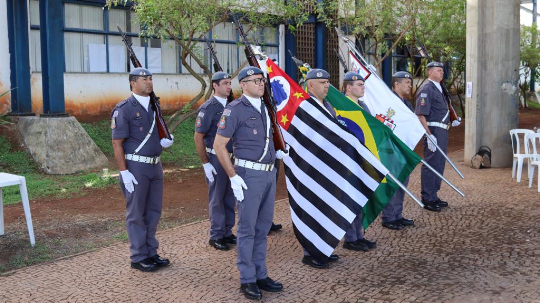 Policiais Militares da cidade de Leme participam da Solenidade de Valorização Policial Militar na cidade de Limeira