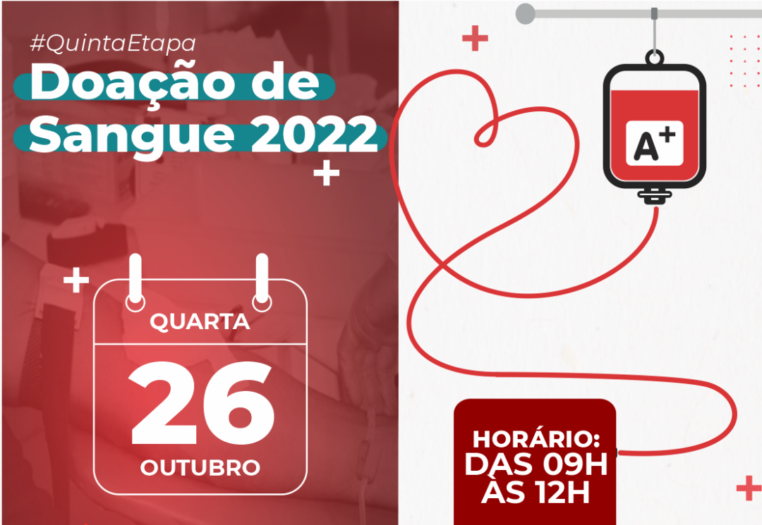 Etapa “5” do calendário de doação de sangue será realizada no dia 26 de outubro