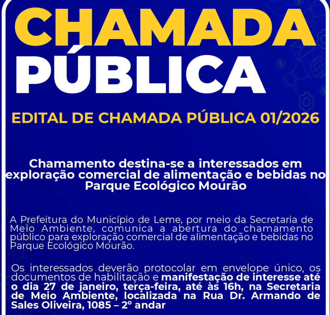 SECRETARIA DE MEIO AMBIENTE ABRE OPORTUNIDADE PARA EXPLORAÇÃO COMERCIAL DE ALIMENTOS E BEBIDAS NO PARQUE ECOLÓGICO MOURÃO