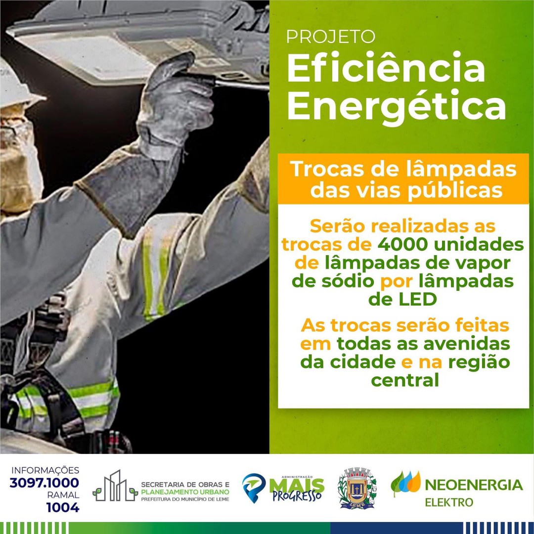 Projeto de eficiência energética - 4000 lâmpadas