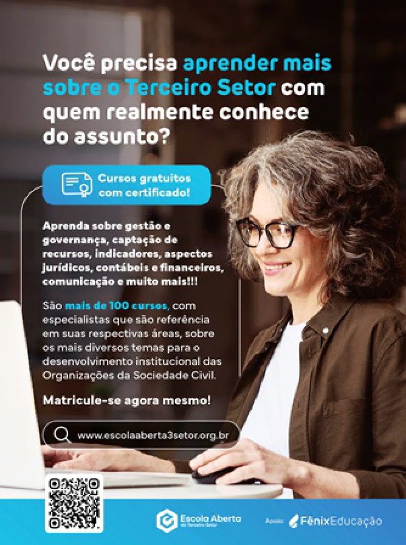 CURSOS GRATUITOS E ON-LINE SOBRE TEMAS LIGADOS AO TERCEIRO SETOR