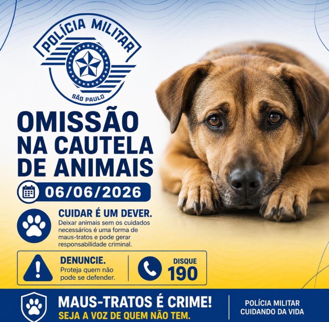 OMISSÃO NA CAUTELA DE ANIMAIS DE 06/06/2026