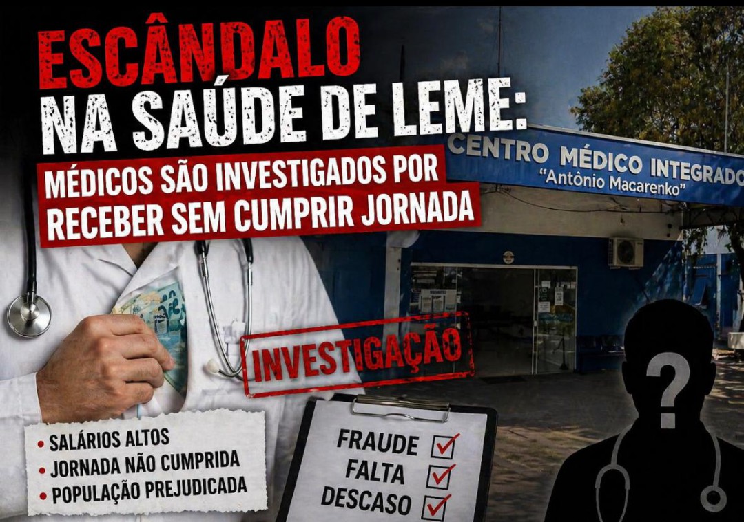 ESCÂNDALO NA SAÚDE DE LEME: MÉDICOS SÃO INVESTIGADOS POR RECEBER SEM CUMPRIR JORNADA
