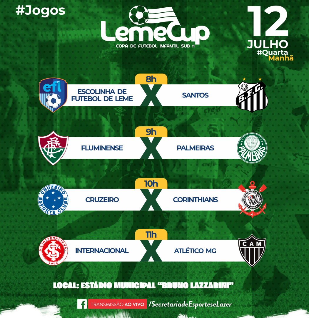 JOGOS DA 4ª EDIÇÃO DA LEME CUP COMEÇAM NA PRÓXIMA QUARTA NO BRUNO LAZZARINI