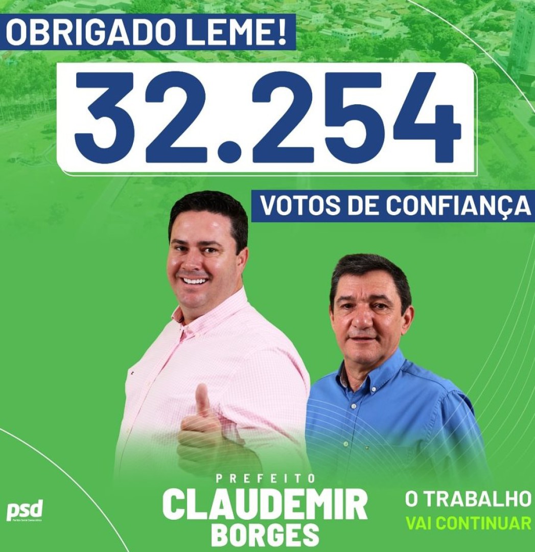 Claudemir Borges e Chico da Farmácia serão empossados no domingo, dia 15